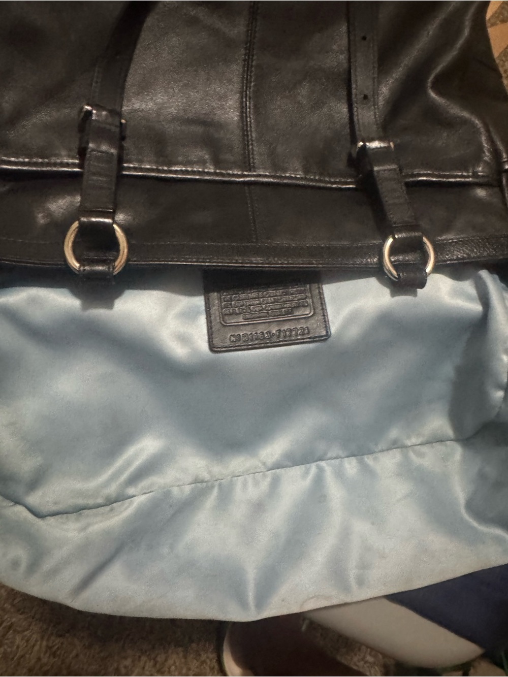 Coach Black Leather Shoulder bag- EUC - F17721 - Picture 7 of 7